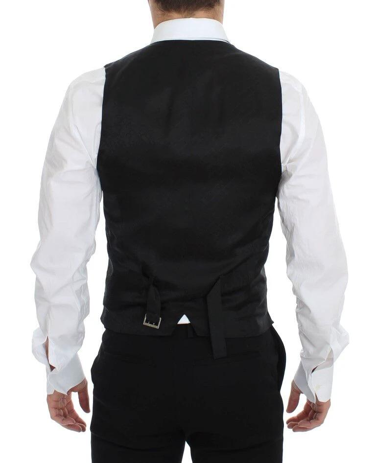 Dolce & Gabbana Blue Wool Formal Dress Vest Gilet by Dolce & Gabbana