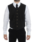 Gilet habillé Dolce &amp; Gabbana en mélange de coton noir