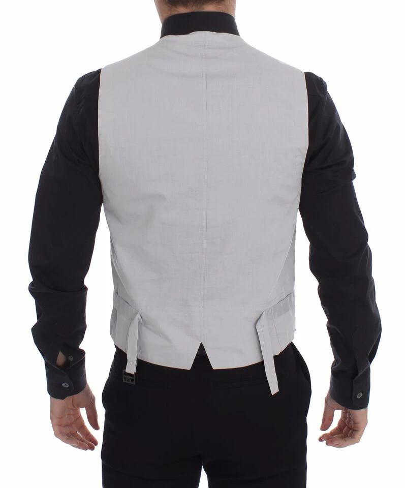 Dolce & Gabbana Beige Silk Blend Dress Formal Vest Gilet by Dolce & Gabbana