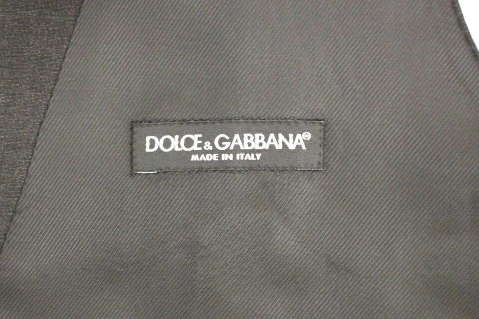 Dolce & Gabbana Gray Slim Fit Button Front Dress Formal Vest by Dolce & Gabbana