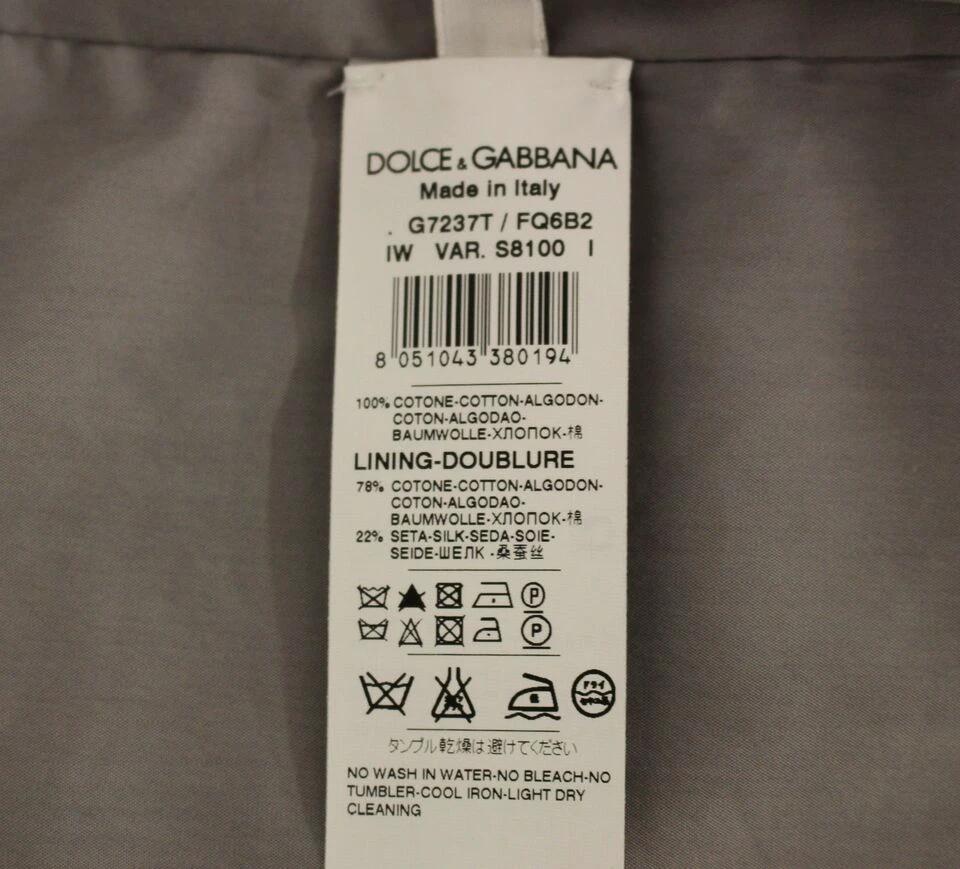 Dolce & Gabbana Gray Cotton Slim Fit Button Front Dress Vest by Dolce & Gabbana