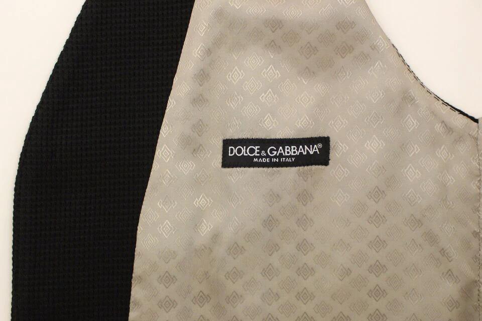 Dolce & Gabbana Black Cotton Dress Vest Blazer Jacket by Dolce & Gabbana