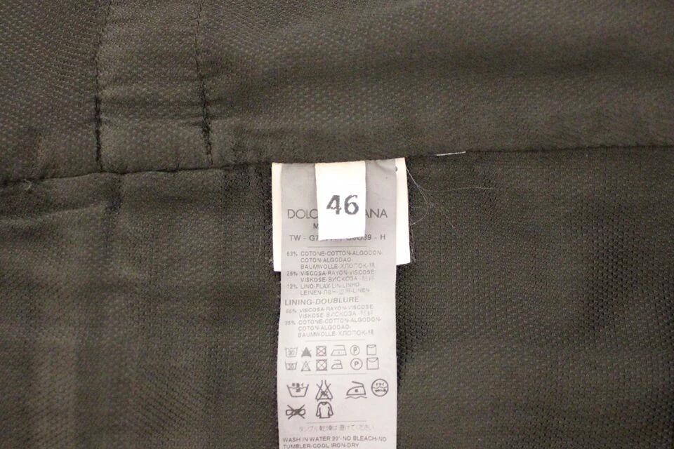 Dolce & Gabbana Black Flax Cotton Dress Vest Blazer by Dolce & Gabbana