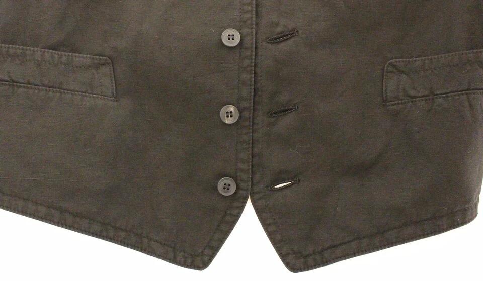 Dolce & Gabbana Black Flax Cotton Dress Vest Blazer by Dolce & Gabbana