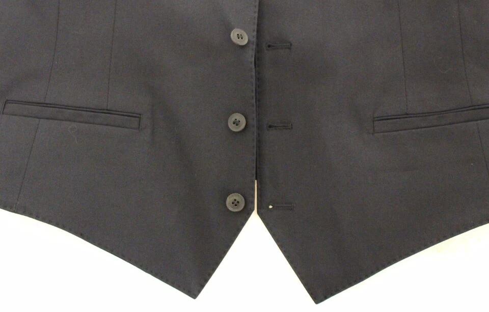 Dolce & Gabbana Blue Cotton Stretch Dress Vest Blazer by Dolce & Gabbana