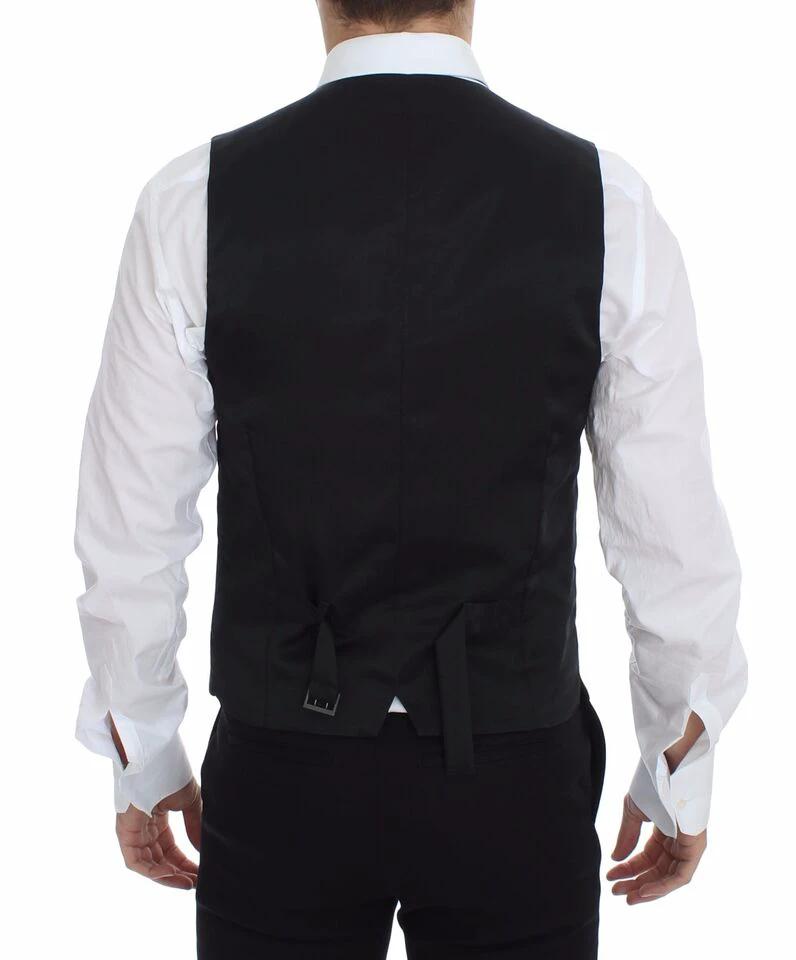 Dolce & Gabbana Gray Wool Stretch Dress Vest Blazer by Dolce & Gabbana