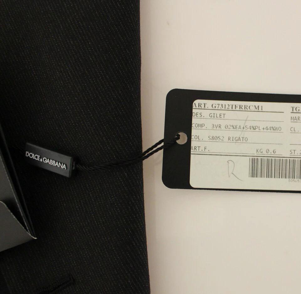 Dolce & Gabbana Gray Wool Stretch Dress Vest Blazer by Dolce & Gabbana