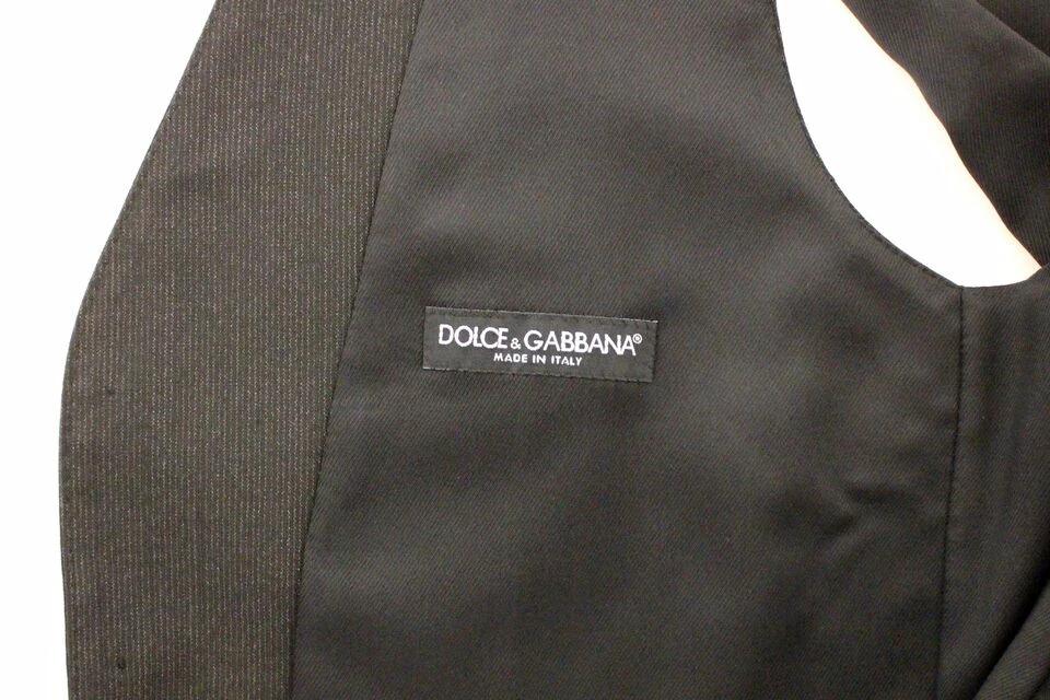 Dolce & Gabbana Gray Wool Stretch Dress Vest Blazer by Dolce & Gabbana