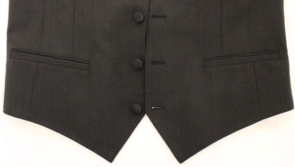 Dolce & Gabbana Gray Wool Stretch Dress Vest Blazer by Dolce & Gabbana