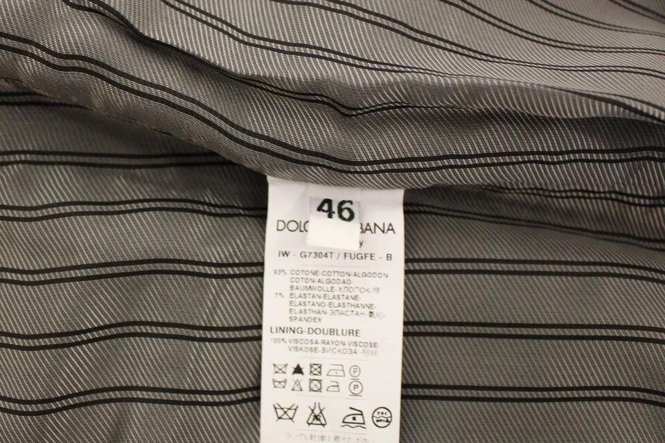 Dolce & Gabbana Gray Cotton Stretch Dress Vest Blazer by Dolce & Gabbana