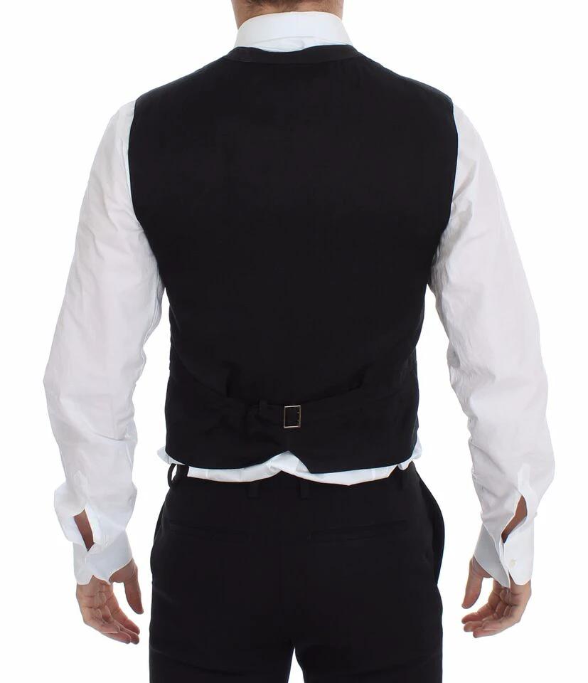 Dolce & Gabbana Black Cotton Viscose Dress Vest Blazer by Dolce & Gabbana