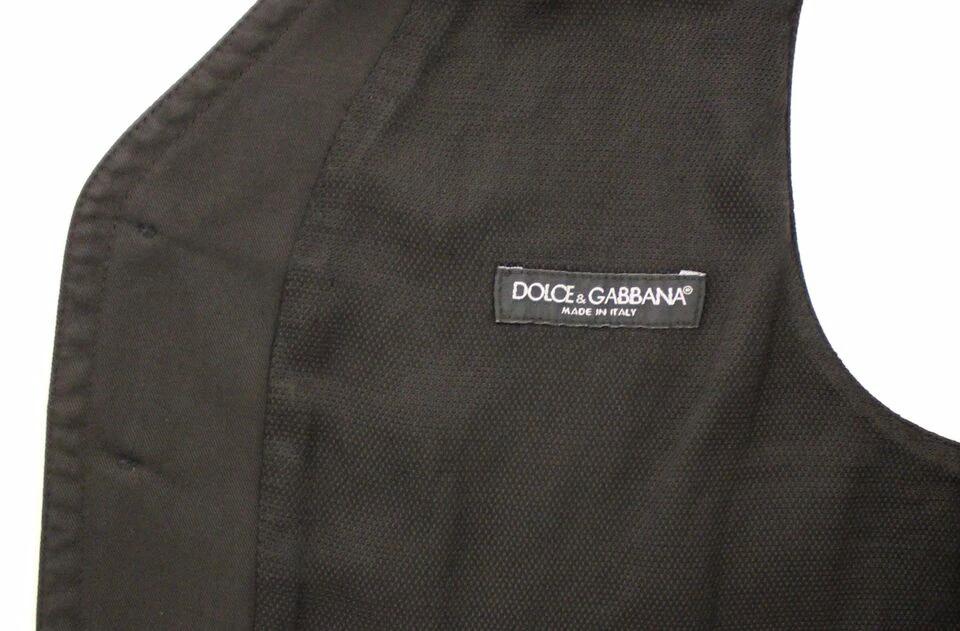 Dolce & Gabbana Black Cotton Viscose Dress Vest Blazer by Dolce & Gabbana