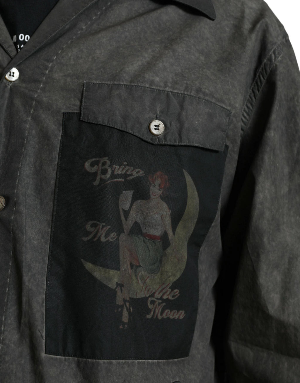 Dolce & Gabbana Dark Gray Cotton Collared Long Sleeves Shirt by Dolce & Gabbana