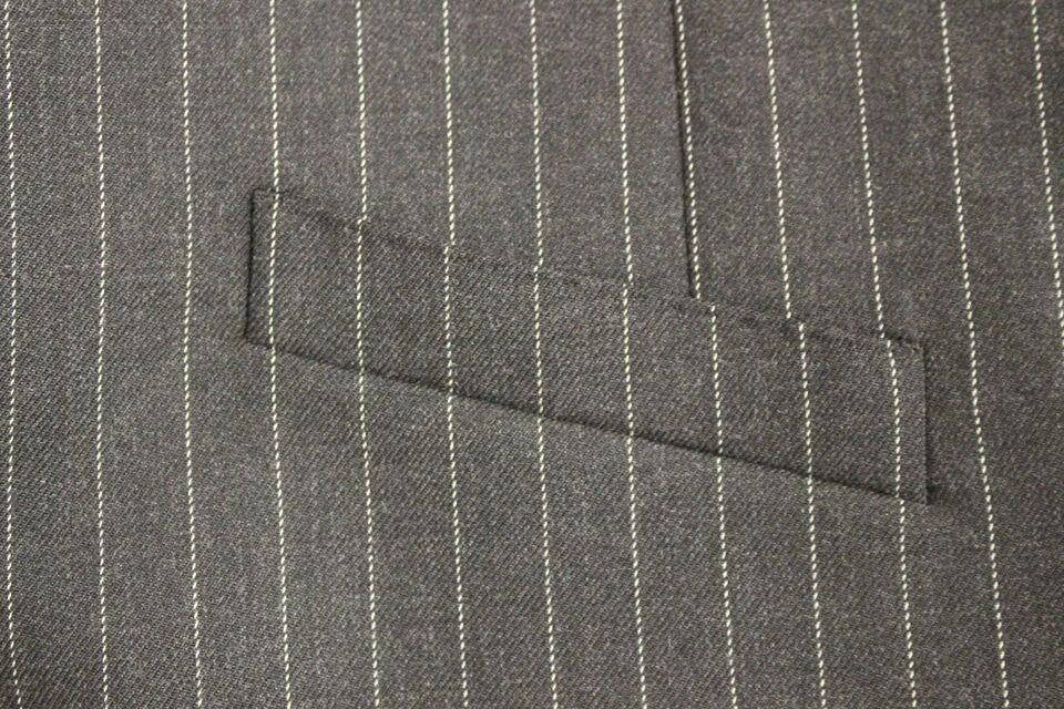 Dolce & Gabbana Gray Striped Wool Logo Vest Gilet Weste by Dolce & Gabbana