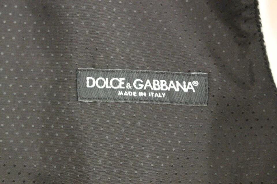 Dolce & Gabbana Gray Cotton Blend Logo Vest Gilet Weste by Dolce & Gabbana