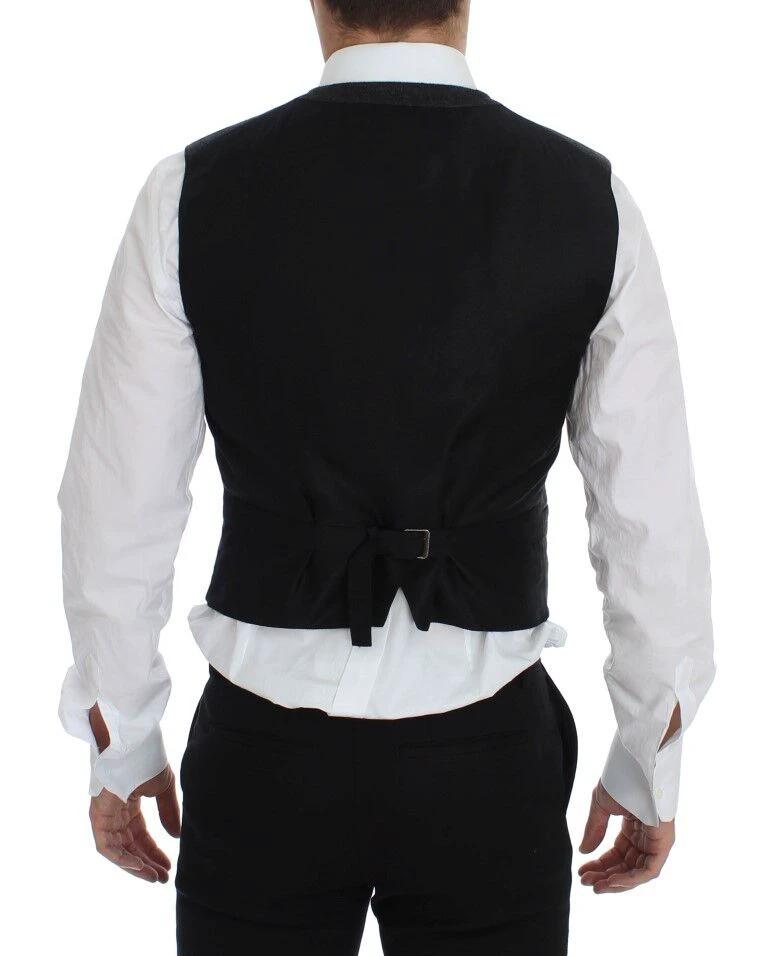Dolce & Gabbana Gray Wool Blend Vest Gilet Weste by Dolce & Gabbana