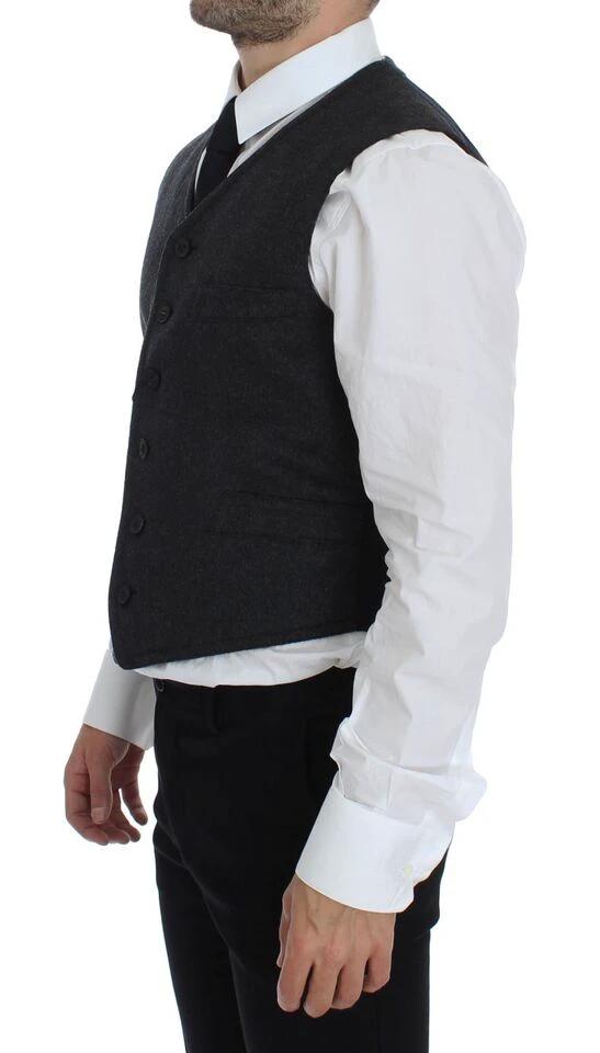 Dolce & Gabbana Gray Wool Blend Vest Gilet Weste by Dolce & Gabbana