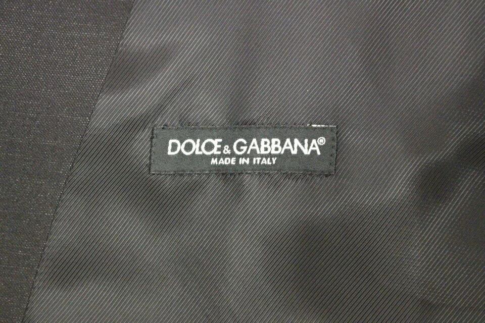 Dolce & Gabbana Gray Wool Silk Dress Vest Gilet Weste by Dolce & Gabbana