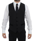 Dolce & Gabbana Black Wool Formal Dress Vest Gilet Weste by Dolce & Gabbana