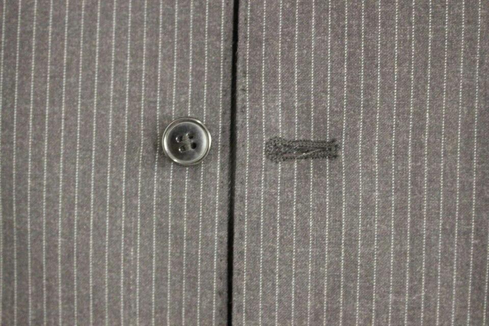 Dolce & Gabbana Gray Striped Wool Single Breasted Vest by Dolce & Gabbana