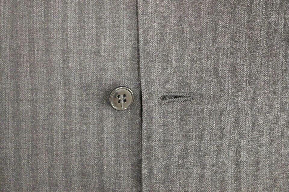 Dolce & Gabbana Gray Striped Wool Single Breasted Vest by Dolce & Gabbana