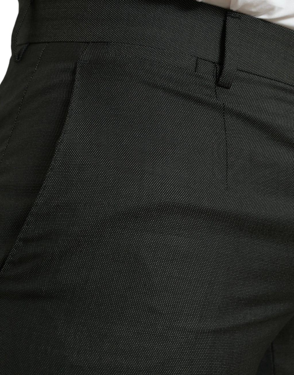 Dolce & Gabbana Dark Gray Stretch Slim Formal Pants by Dolce & Gabbana