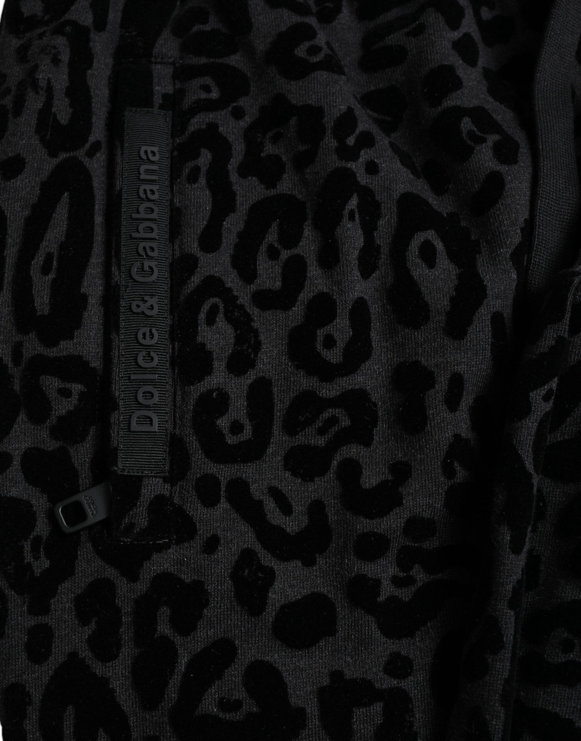 Dolce & Gabbana Black Leopard Cotton Slim Fit Jogger Pants by Dolce & Gabbana