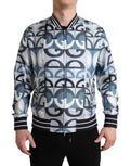 Dolce & Gabbana Multicolor Logo Print Bomber Blouson Jacket by Dolce & Gabbana
