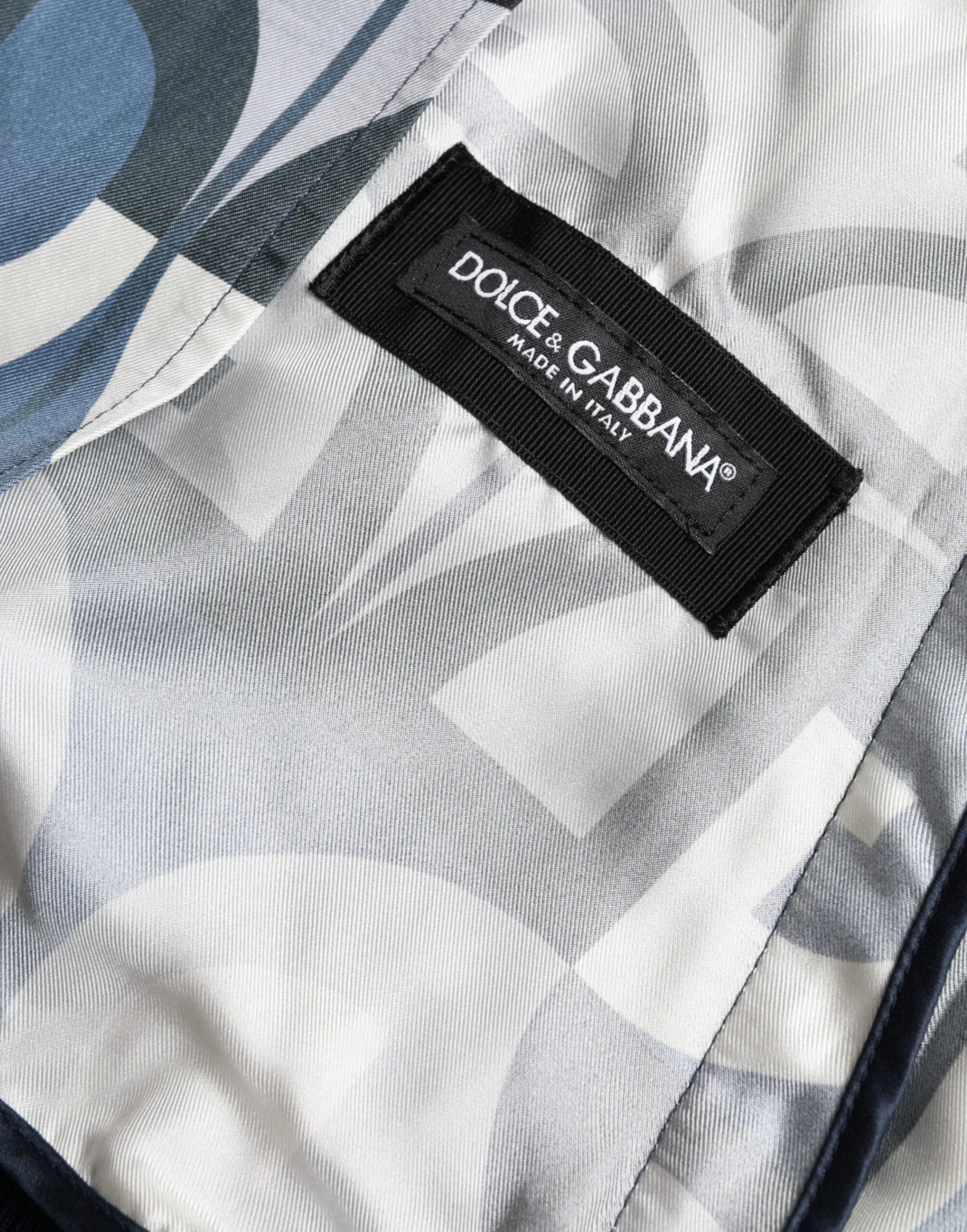 Dolce & Gabbana Multicolor Logo Print Bomber Blouson Jacket by Dolce & Gabbana