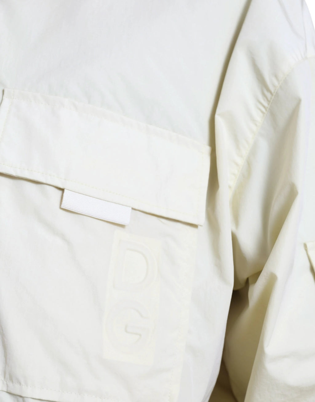 Dolce & Gabbana Yellow Nylon Collared Full Zip Parka Jacket by Dolce & Gabbana