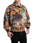 Dolce & Gabbana Multicolor Abstract Polyester Bomber Jacket by Dolce & Gabbana