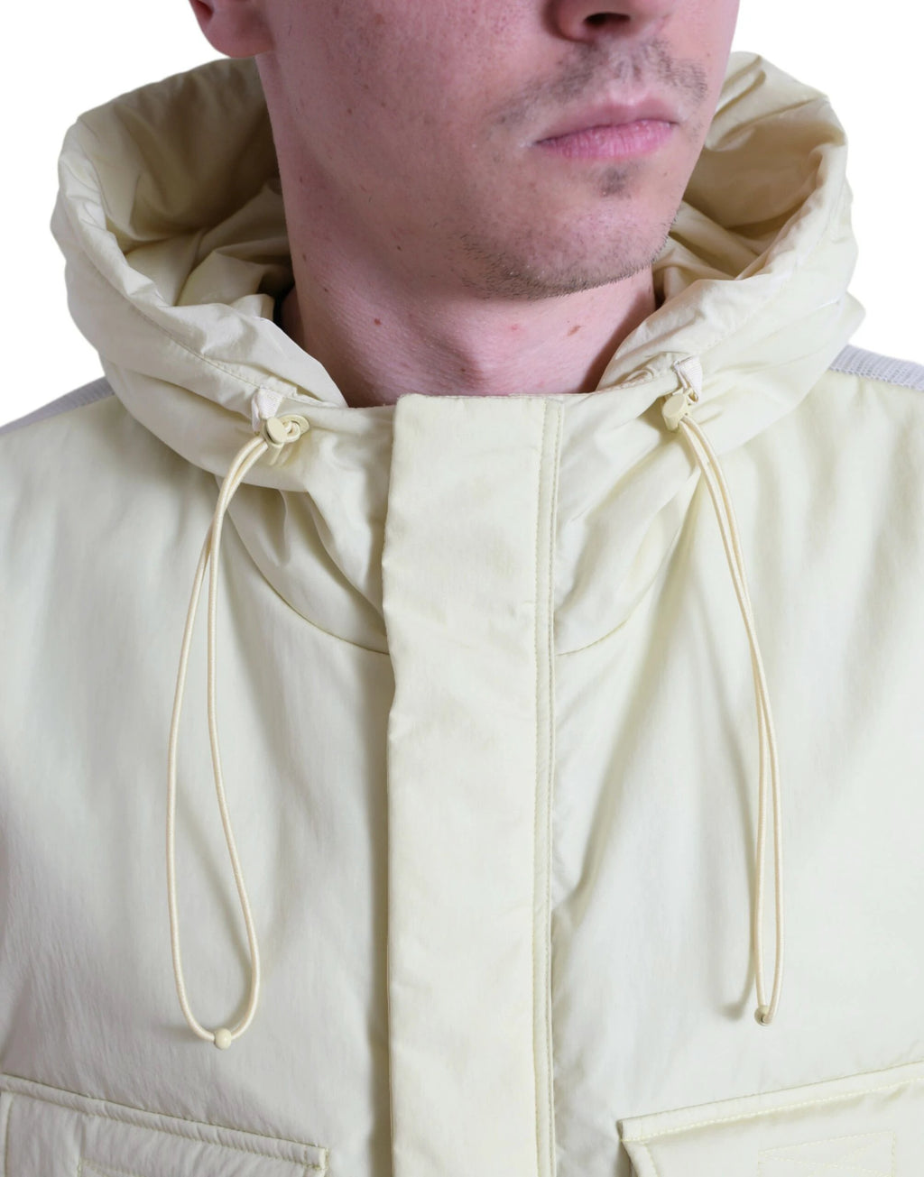 Dolce & Gabbana Yellow Nylon Hooded Sportswear Vest Jacket by Dolce & Gabbana