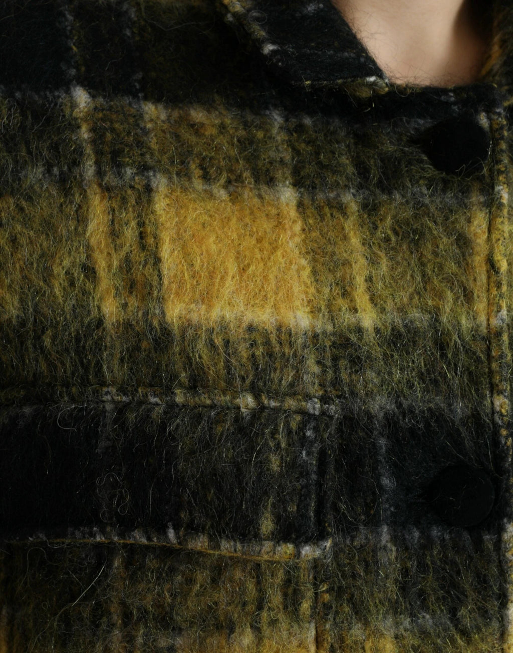 Dolce & Gabbana Yellow Plaid Long Sleeve Casual Coat Jacket by Dolce & Gabbana
