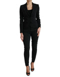 Dolce & Gabbana Black Wool Single Breasted Blazer Coat Jacket by Dolce & Gabbana