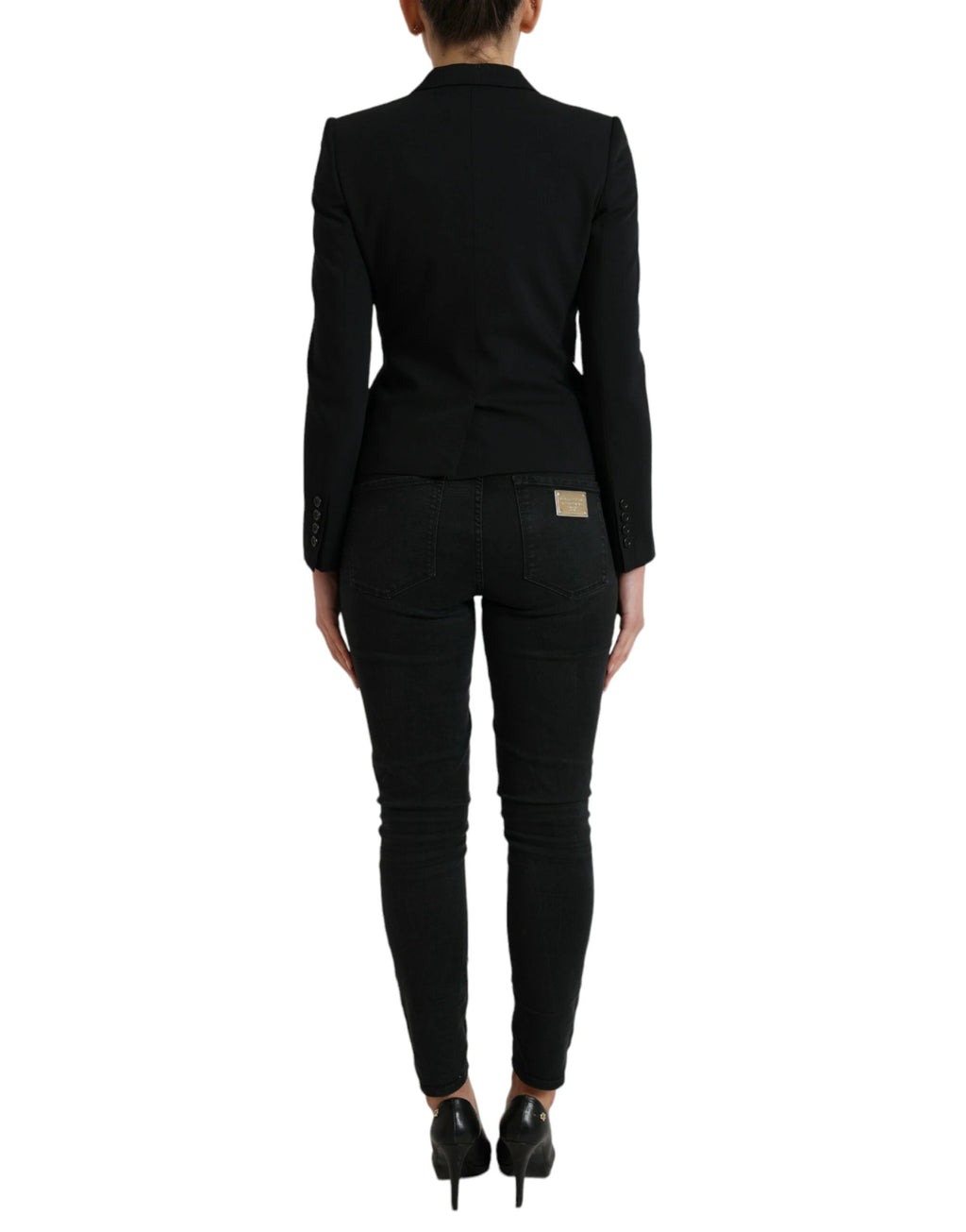 Dolce & Gabbana Black Wool Single Breasted Blazer Coat Jacket by Dolce & Gabbana