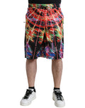Dolce & Gabbana Multicolor Luminarie Print Men Bermuda Shorts by Dolce & Gabbana