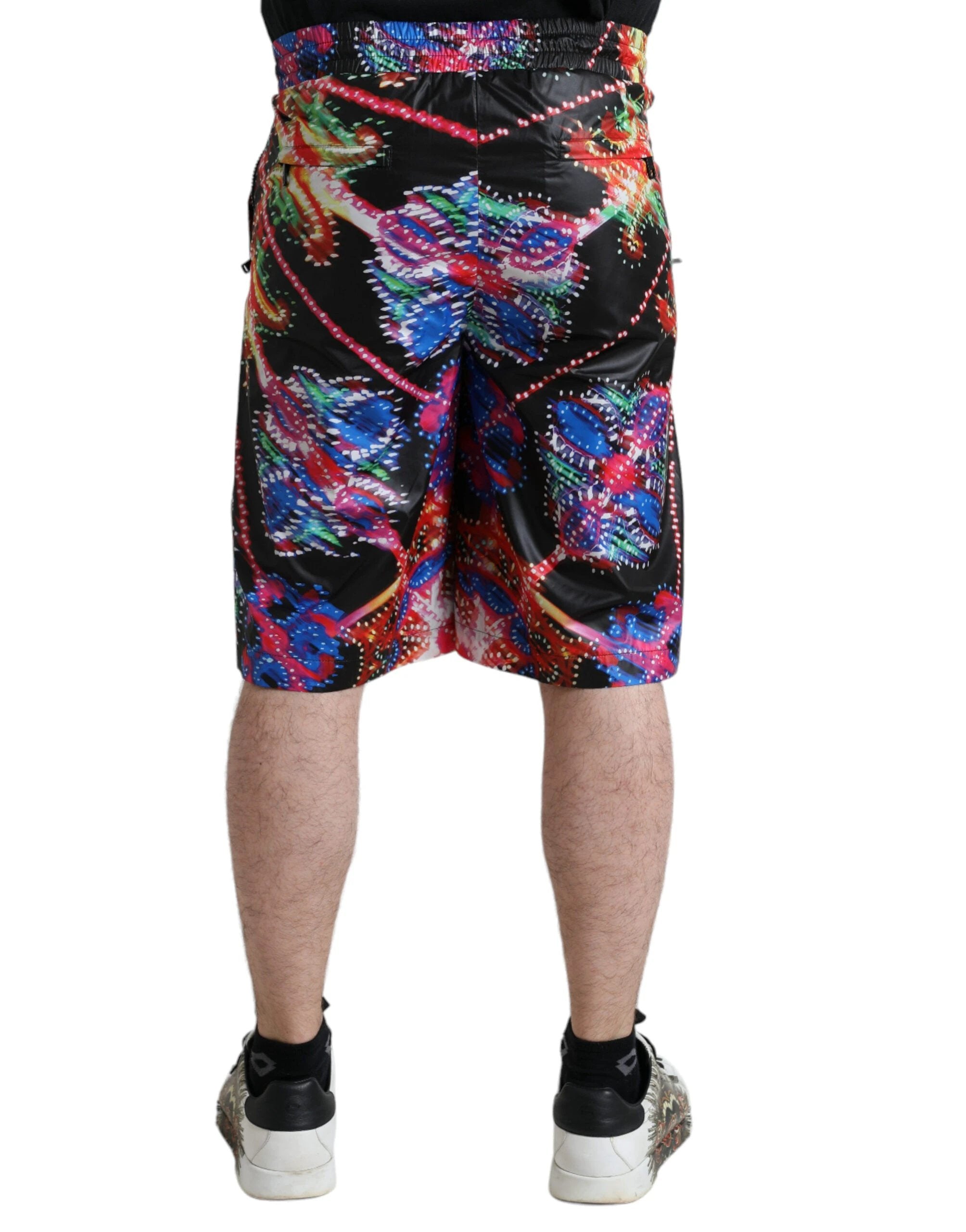Dolce & Gabbana Multicolor Luminarie Print Men Bermuda Shorts by Dolce & Gabbana