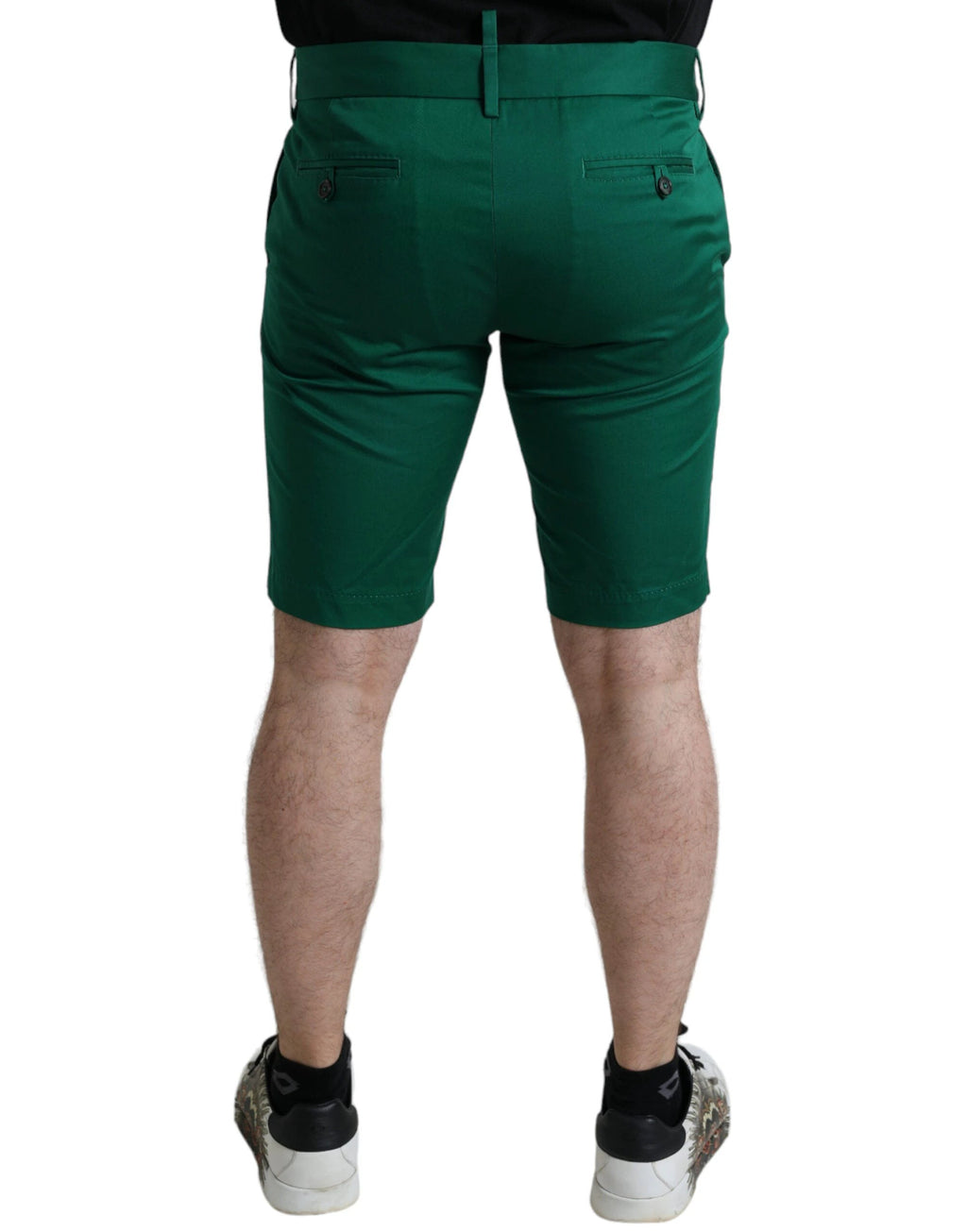 Dolce & Gabbana Deep Green Cotton Stretch Men Bermuda Shorts by Dolce & Gabbana