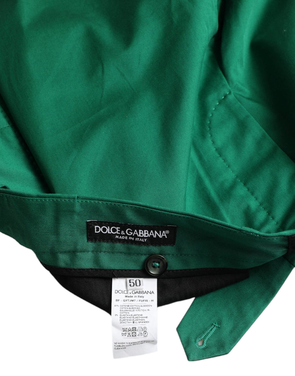 Dolce & Gabbana Deep Green Cotton Stretch Men Bermuda Shorts by Dolce & Gabbana