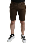 Dolce & Gabbana Brown Cotton Stretch Men Bermuda Shorts by Dolce & Gabbana