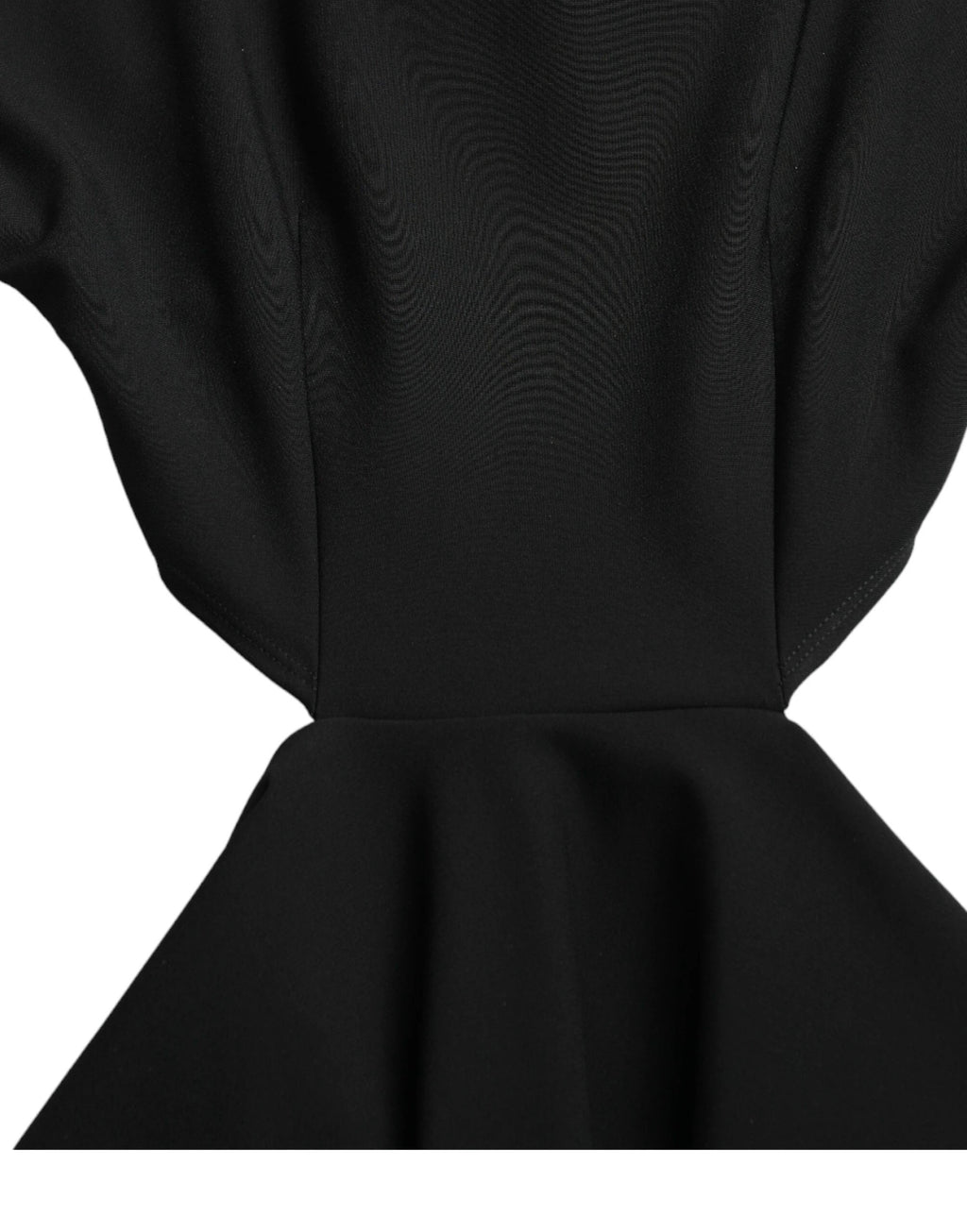 Dolce & Gabbana Black Viscose Cut Out A-line Long Sleeves Mini Dress by Dolce & Gabbana