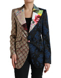 Dolce & Gabbana Multicolor Floral Patchwork Jacquard Jacket by Dolce & Gabbana