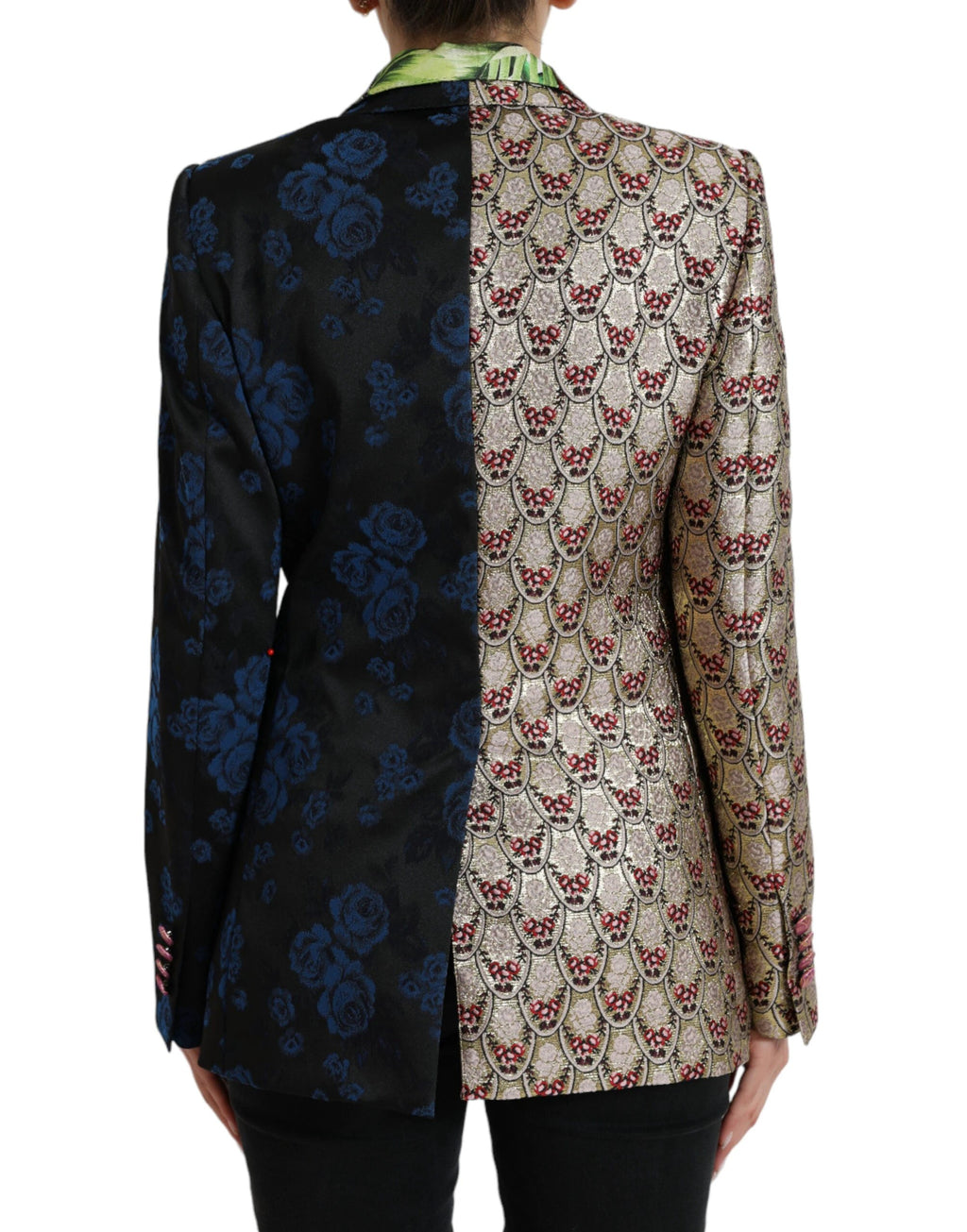 Dolce & Gabbana Multicolor Floral Patchwork Jacquard Jacket by Dolce & Gabbana