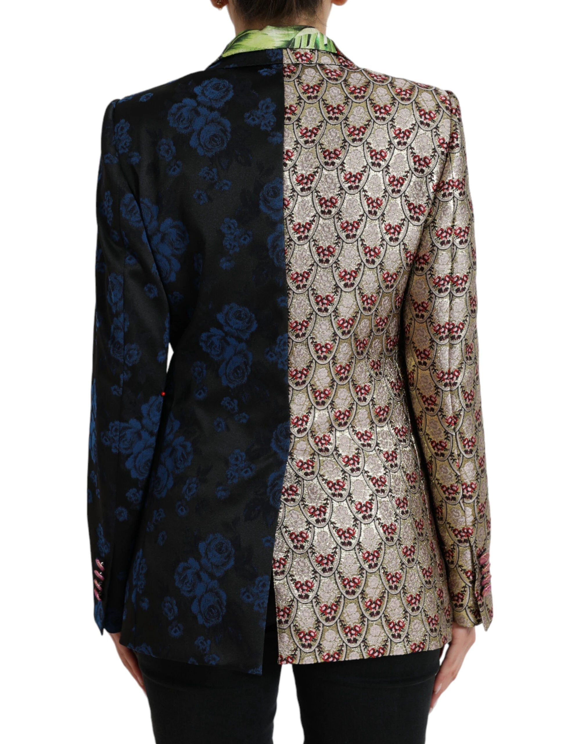Dolce & Gabbana Multicolor Floral Patchwork Jacquard Jacket by Dolce & Gabbana