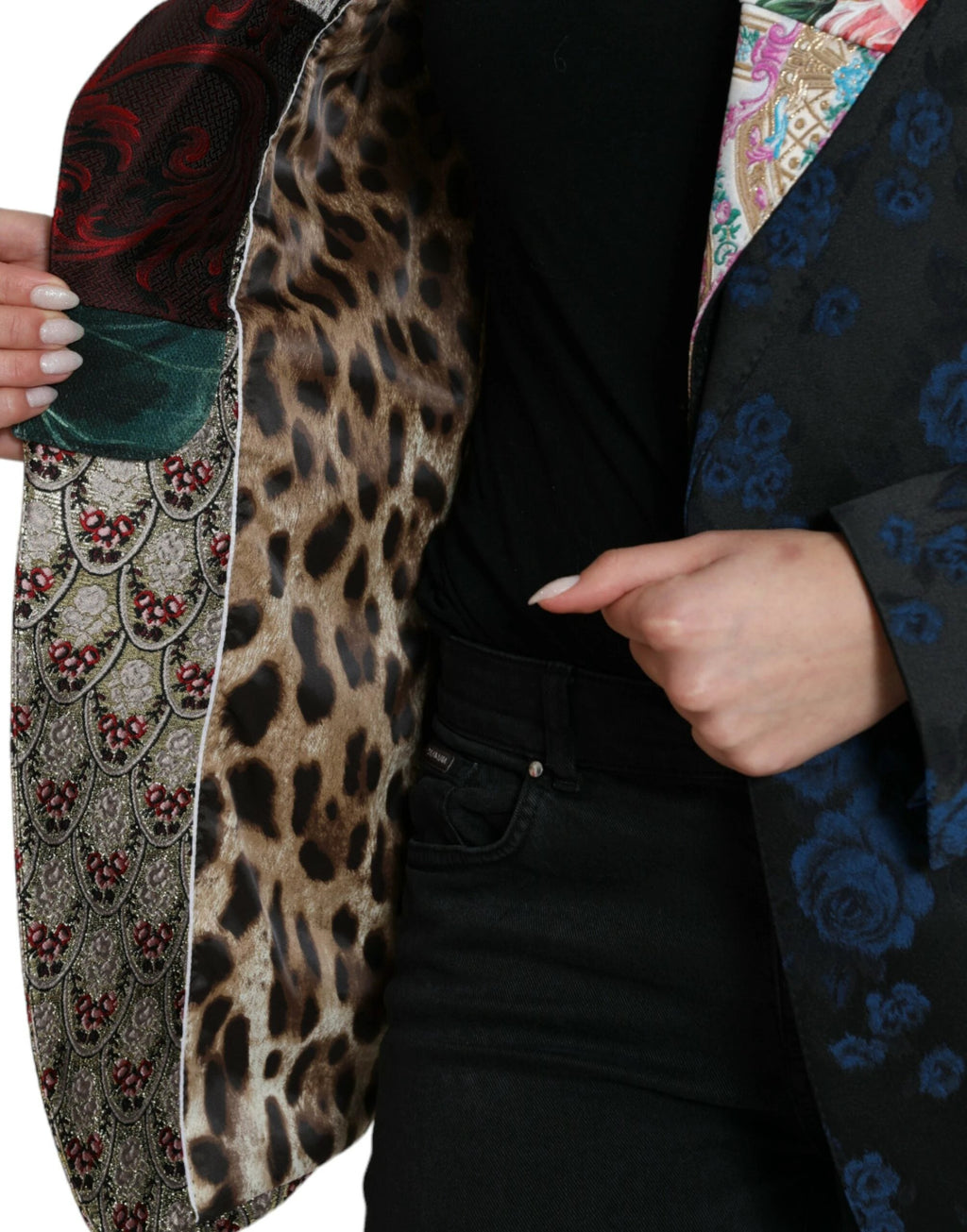 Dolce & Gabbana Multicolor Floral Patchwork Jacquard Jacket by Dolce & Gabbana