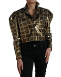 Dolce & Gabbana Multicolor Polyester Sequined Cropped Jacket by Dolce & Gabbana