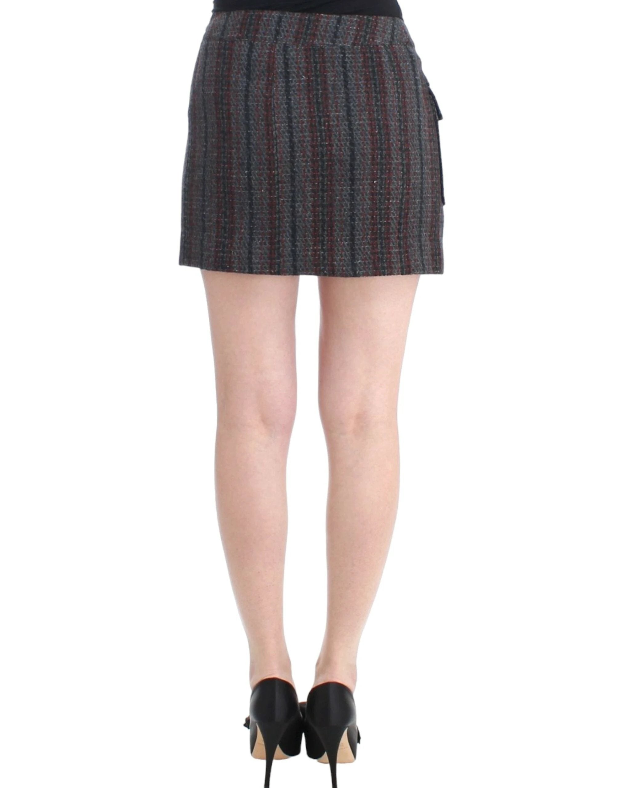 Costume National Gray wool mini skirt by Costume National