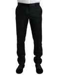 Dolce & Gabbana Black Wool Slim Fit Formal Trouser Dress Pants by Dolce & Gabbana