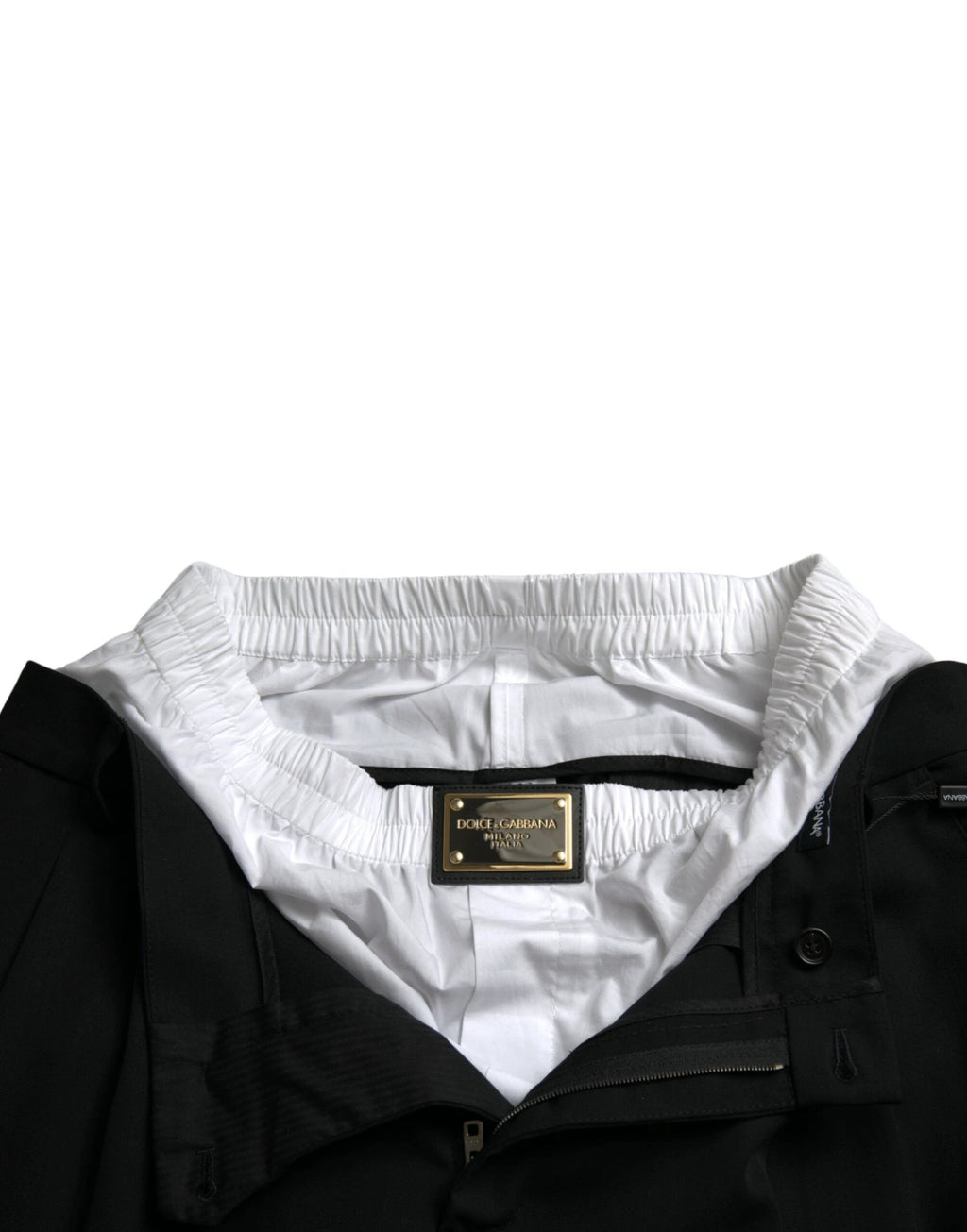 Dolce & Gabbana Black Wool Formal Straight Fit Dress Pants by Dolce & Gabbana