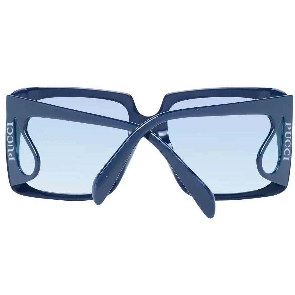 Lunettes de soleil en plastique bleu Emilio Pucci